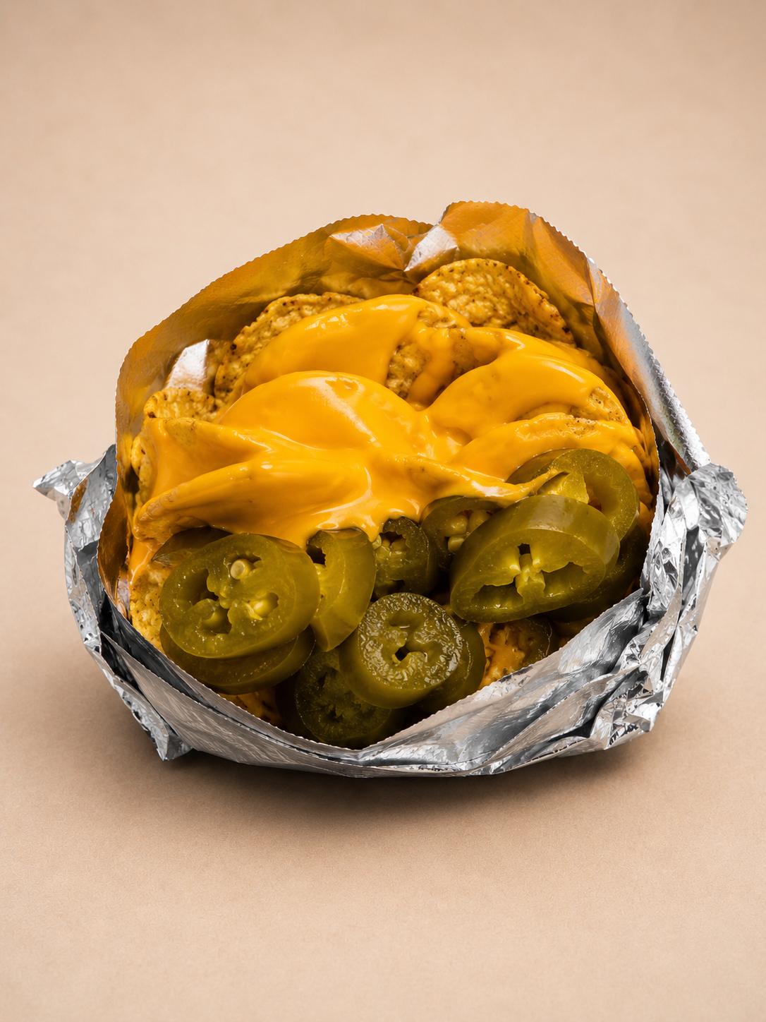 Nachos con Queso y Jalapeño